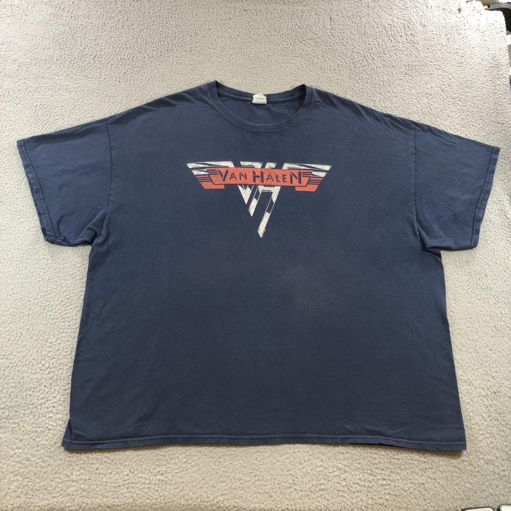 Van Halen Shirt Mens 3XL Blue 2015 Tour Concert Band Rock T-Shirt Tee Gildan